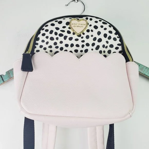 Betsey Johnson Pink Animal Print Faux Leather Mini Backpack - Picture 3 of 14